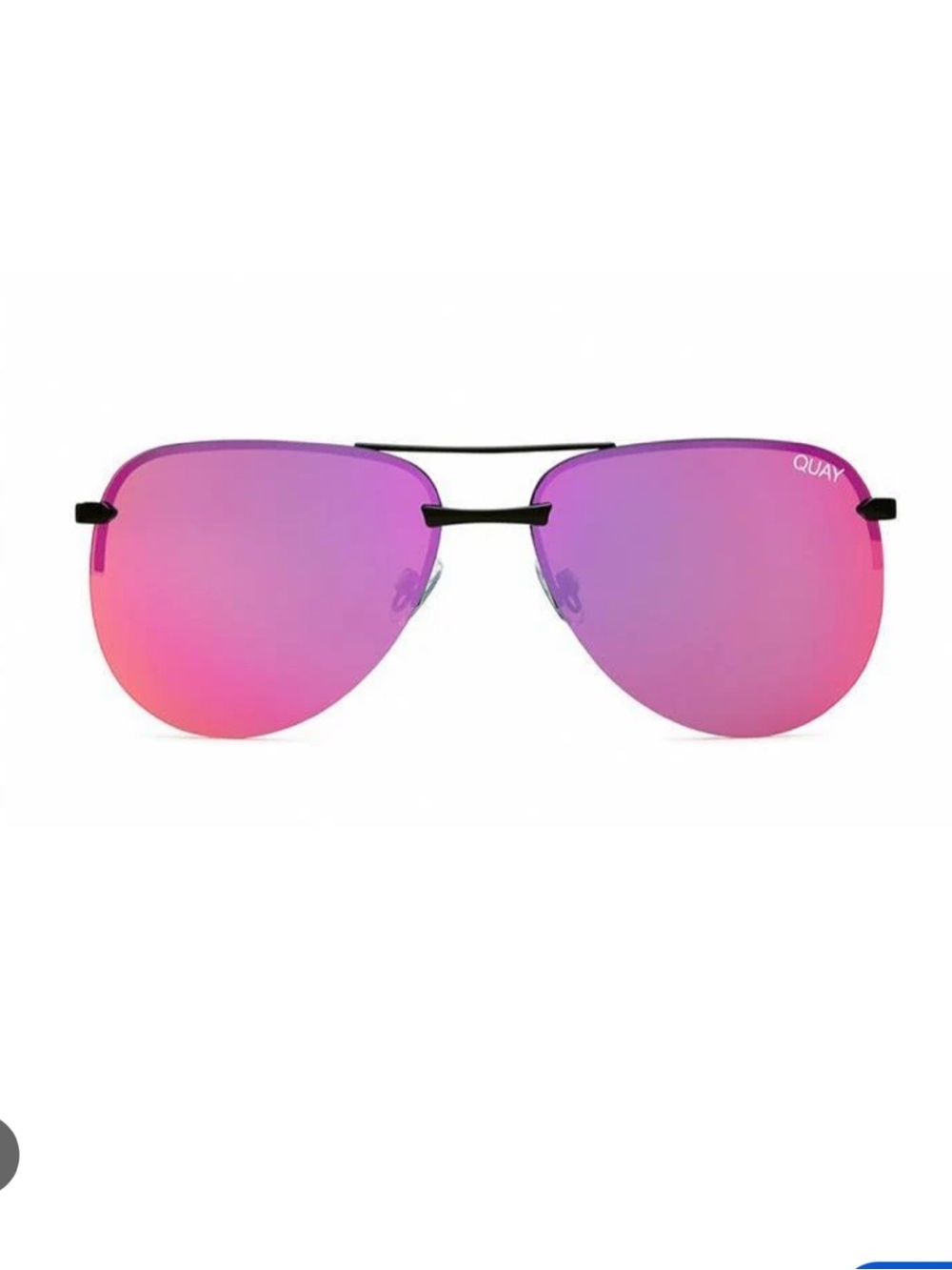 Quay The Playa Women’s Pink Aviator Sunglasses - Mirrored Lens